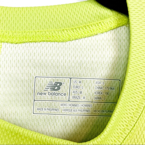New Balance Bright Green Athletic Short Sleeve Shirt - Picture 9 of 10